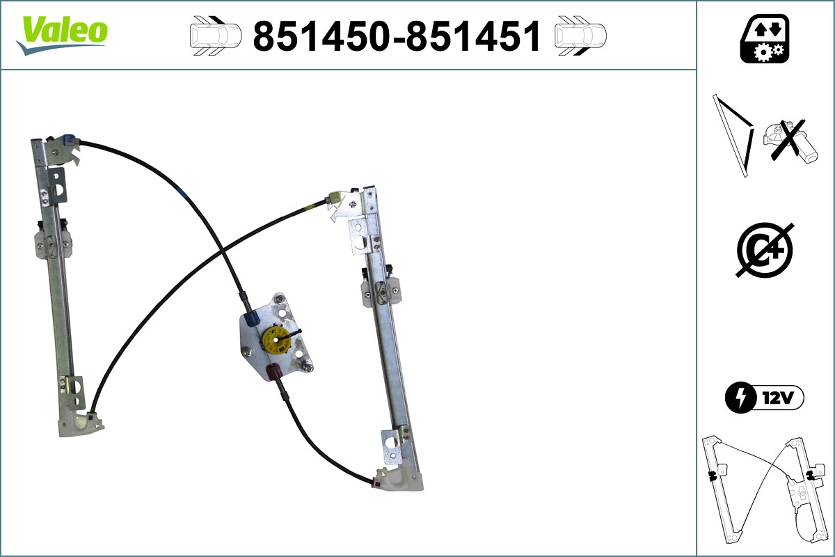 Alzacristallo VALEO 851451